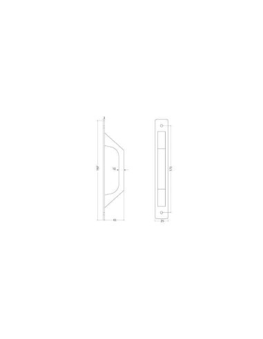 Asa de aluminio extrusionado para puertas y ventanas. Se fija mediante tornillos al perfil de la puerta o ventana. Diseño discre