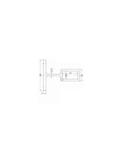 Soporte de aluminio extrusionado para volar barandillas en escaleras y terrazas. Certificado por Cidemco.