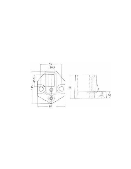 Base nivelante para pie de barandilla en aluminio inyectado. Certificado por Cidemco.