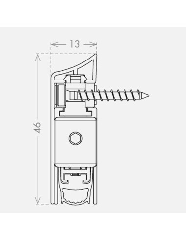 Burlete automático con aislamiento acústico de 47 dB Rw y resistencia al fuego de 60 minutos. Ideal para todo tipo de puertas ba