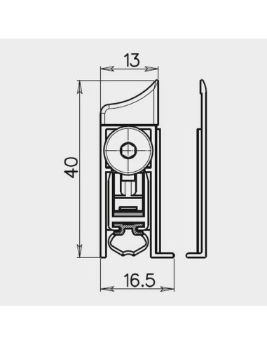 Burlete automático que se fija mediante un adhesivo de doble cara de alta resistencia. Garantiza un aislamiento acústico de 42 d
