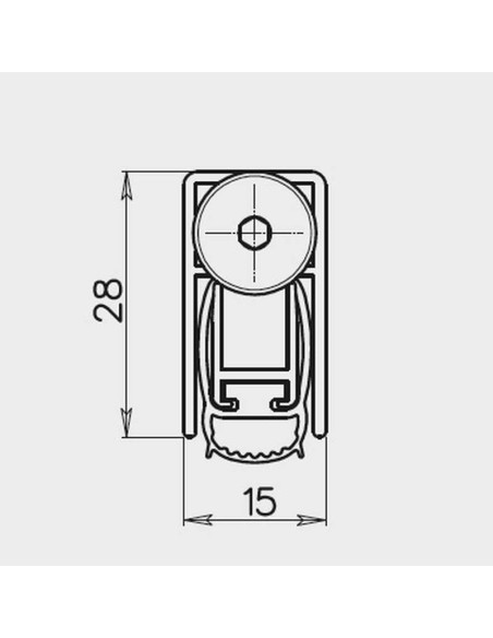 Burlete automático con aislamiento acústico de 51 dB Rw. Ideal para puertas de madera y acorazadas. El mecanismos puede extraers