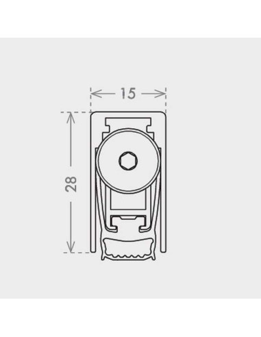 Burlete automático con aislamiento acústico de 52 dB Rw y resistencia al fuego de 120 minutos. Ideal para puertas de madera, aco