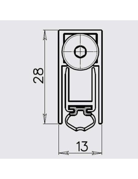 Burlete automático con aislamiento acústico de 28 dB Rw ideal para puertas de madera y acorazadas. El mecanismo puede extraerse 
