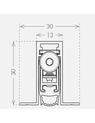 Burlete automático con aislamiento acústico de 50 dB Rw con resistencia la fuego de 60 minutos. Ideal para puertas de madera, ac