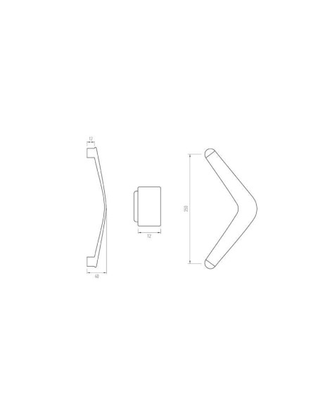 Tirador doble para puera de entrada realizado en aluminio inyectado y lacado. Ideal para todo tipo de puertas de aluminio , PVC,