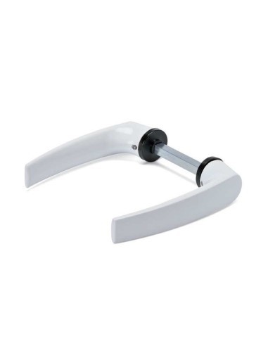 Manilla sin escudo y sin muelle de recuperación. LLeva cuadradillo de 8 x 100 mm y se puede instalar en puertas de hasta 70 mm d