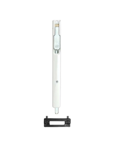 Pasador plano para embutir en puertas de aluminio o PVC de Cámara Europea. Realizado en aluminio lacado, zamak y acero inoxidabl
