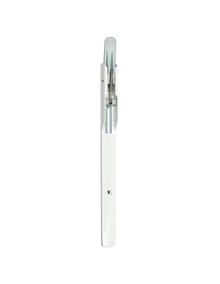 Pasador plano para embutir en puertas de aluminio o PVC de Cámara Europea. Realizado en aluminio lacado, zamak y acero inoxidabl