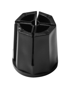 Contera de plástico de 40 mm de diámetro, 45 mm de largo, sin espiga para eje de 42 mm.