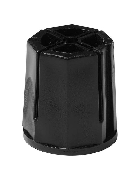 Contera de plástico de 40 mm de diámetro, 45 mm de largo, sin espiga para eje de 42 mm. Contera de plástico de 40 mm de diámetro, 45 mm de largo, sin espiga para eje de 42 mm.