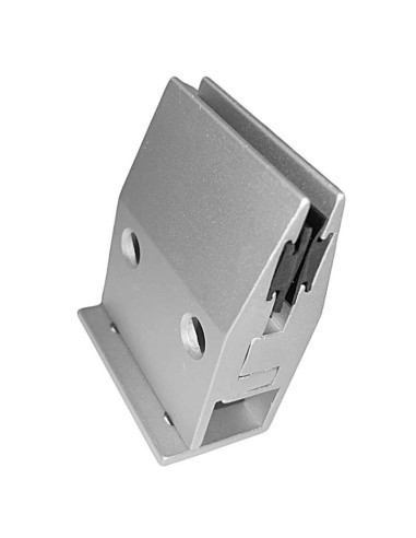 Pinza fijacristales recta regulable, realizada en aluminio extrusionado para vidrio de 6 y 8 mm máximo. Ideal para instalación d