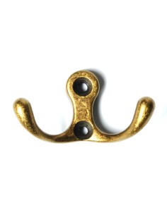 Gancho doble que actúa como percha para chaquetas, abrigos, bolsas o sombreros. Permite colgar varias prendas. Facilita el orden