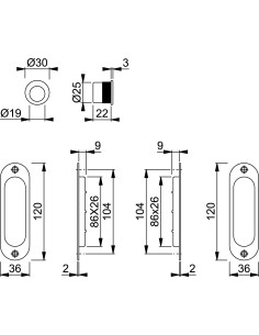 Kit corredera 4930 para puerta de paso 2